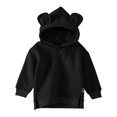thumbnail image 1 of Hoodie Toddler Black Hoodies Long Sleeve Pullover Tops Fall Winter Clothes Toddler Girls Clothes 18-24 Months, 1 of 3