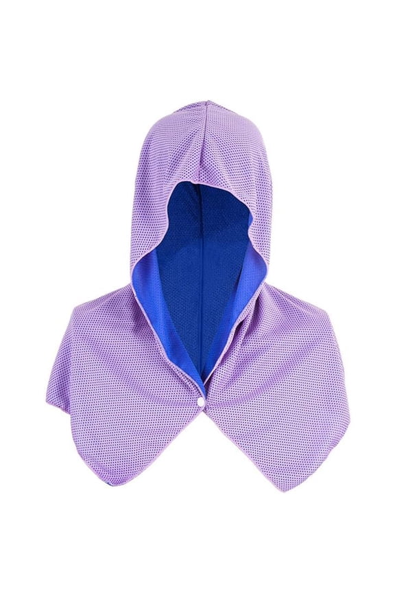 Hoodie Towel Instant Cooling Neck Head Sun Cape for Men Women Sports Camping Cycling Fitness, Lightweight Quick-Dry Uv Relief Reusable, Quick-Drying Sweat-Absorbing Cooling Towel*1 Piece