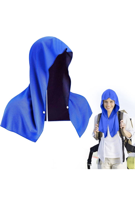 Hoodie Towels Instant Cooling Towels For Neck Face 50 UPF Sun Ice Towel For Hot Weather Head Towel For Sports Camping Cycling