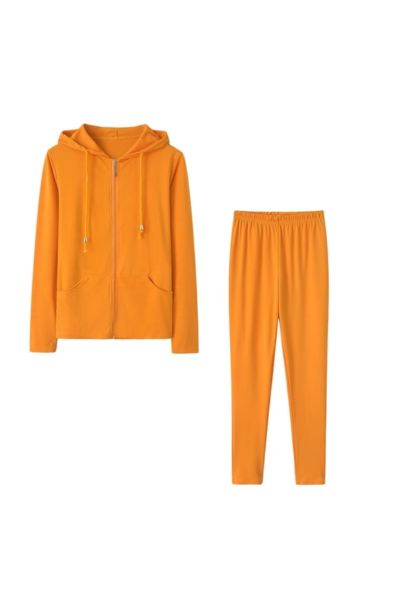 Hoodie Tracksuit for Women Casual Sweatsuit 2Pcs Jogger Set Activewear Outfits with Pockets