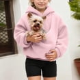 thumbnail image 1 of Hoodie With Dog Pouch Girl Long Sleeve Solid Pullover Sweatshirts Unisex Kids Cute Pet Carrying Fall Winter Outfit Pocket, 1 of 8