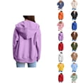 thumbnail image 1 of Hoodie Women Oversized Hoodie Womens Sweatshirt Casual Cropped Lightweight Zip Up Trendy Women's Hoodies And Sweatshirts Stylish Solid Zip Up Jacket For Everyday Wear Long Sleeve Coat, 1 of 7
