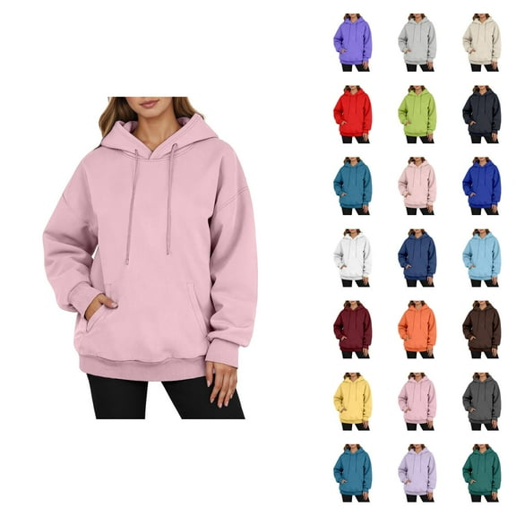 Hoodie for Women Oversized Hoodie Womens Sweatshirt Casual Wear Zip Up Hoodie Men's Casual Pullover Hoodie Long Sleeve Comfortable Winter Warm Lined Sweatshirt With Drawstring Pocket For Daily Wear