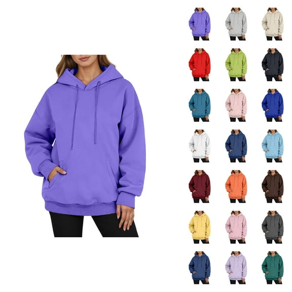 Hoodie for Women Oversized Hoodie Womens Sweatshirt Lightweight Casual Zip Up Men's Casual Pullover Hoodie Long Sleeve Comfortable Winter Warm Lined Sweatshirt With Drawstring Pocket For Daily Wear