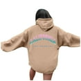 thumbnail image 1 of Hoodie Women Oversized Winter Warm Casual Lounge Women's Casual Hooded Sweatshirt Funny Print Pullover Long Sleeve Hoodie For Everyday Wear Comfortable Loungewear Soft Blend, 1 of 8