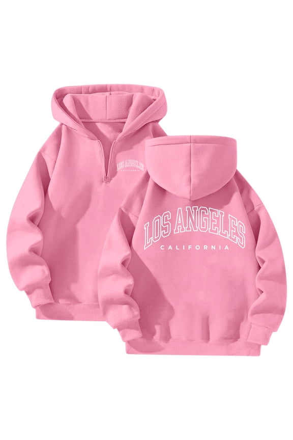 Hoodie for Women - Women's Lightweight Zip Up Hoodie Casual Bow Print Pullover Comfortable Daily Wear Basic Outerwear for Spring Fall Winter Seasons,Pink