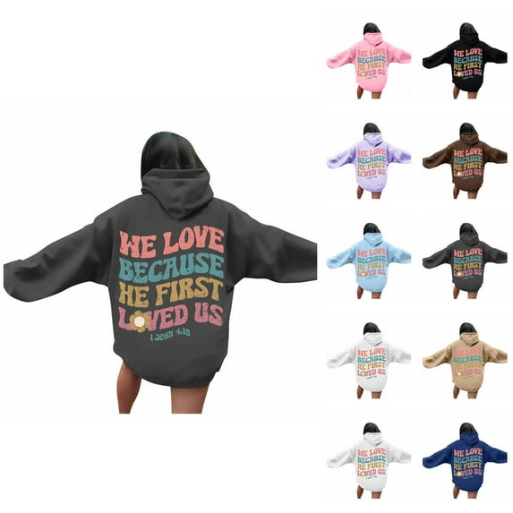 Hoodie Womens Sweatshirt Oversized Hoodie Lightweight Casual Zip Up Hoodie Women Women's Letter Print Hoodies Long Sleeved With Pockets Hoodie