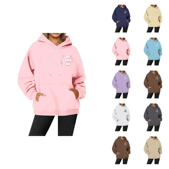Hoodie Womens Sweatshirt Oversized Hoodie Women Casual Daily Cropped Zip Up Wear Women's Casual Fashion Print Hooded Long Sleeved Hoodie With Pocket Top