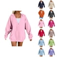 thumbnail image 1 of Hoodie Womens Sweatshirt Oversized Hoodie Women Casual Lightweight Daily Cropped Women's Hoodie Soft Comfortable Pullover Sweatshirt Casual Loose Fit Long Sleeve Warm Winter Fall Outerwear, 1 of 9