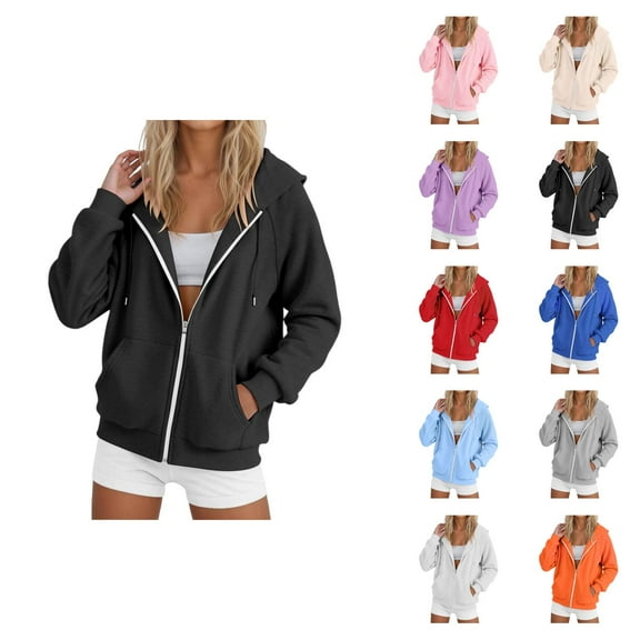 Hoodie Womens Sweatshirt Oversized Hoodie Women Cropped Hoodie Casual Daily Zip Up Women's Zip Up Hoodie Casual Comfortable Pullover With Pocket Raglan Sleeve Cute Sweatshirt For Travel