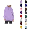thumbnail image 1 of Hoodie Womens Sweatshirt Oversized Women Casual Lightweight Zip Up Women's Loose Fit Letter Print Pullover For Daily Wear Vacation Spring Winter Comfortable Soft, 1 of 9