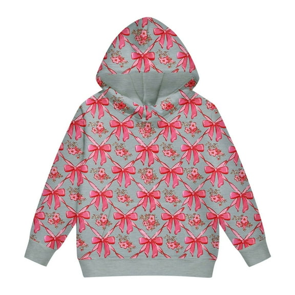 Hoodie for Girls 4-16 Graphic Crewneck Long Sleeve Jumper Hoody Tops Casual Loose Sweatshirts for Teen Girls , Size 5-12