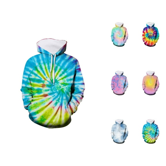 Hoodie for Girls New 3d Visual Digital Printed Children's Hoodie Tie Dye Printed Children's Hoodie Pullover Sweatshirt Fashion Sweatshirt