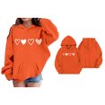thumbnail image 1 of Hoodie for Kids Valentines Day Sweatshirt Long Sleeve Heart Sweatshirt Crewneck Pullover Sweatshirt Kids Clothes Girls Size 9-10 Years, 1 of 4