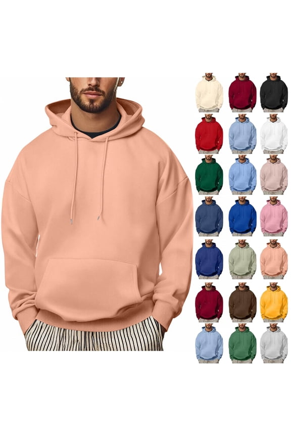 Hoodie for Man Casual Fashionable Long Sleeved Hooded Pocket Top Long Sleeve Hooded Pullover Sweatshirts Blouse