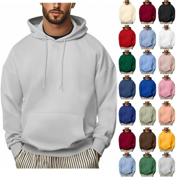 Hoodie for Man Casual Fashionable Long Sleeved Hooded Pocket Top Long Sleeve Hooded Pullover Sweatshirts Blouse