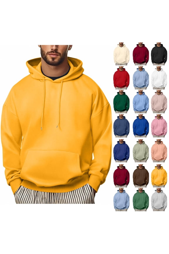Hoodie for Man Casual Fashionable Long Sleeved Hooded Pocket Top Long Sleeve Hooded Pullover Sweatshirts Blouse