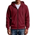 thumbnail image 1 of Hoodie for Man Casual Fashionable Long Sleeved Hooded Pocket Top Long Sleeve Zip Up Hooded Sweatshirts, 1 of 6