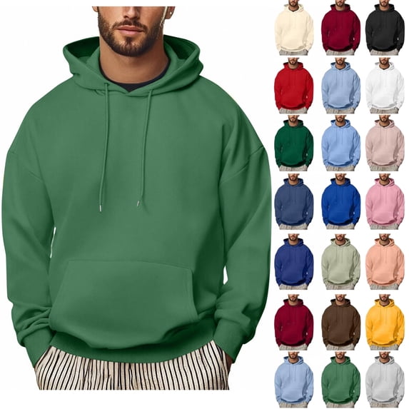 Hoodie for Man Qiggri Casual Fashionable Long Sleeved Hooded Pocket Top Long Sleeve Hooded Pullover Sweatshirts Blouse