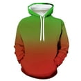 thumbnail image 1 of Hoodie for Men Color Gradient 3D Print Drawstring Pullover Hooded Sweatshirt Crewneck Long Sleeve Daily Jumper (XXL, Green), 1 of 4