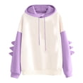 thumbnail image 1 of Hoodie for Women Cute Dinosaur Kawaii Long Sleeve Pullover Tops Lightweight Drawstring Casual Loose Fit Sweatshirts, 1 of 5