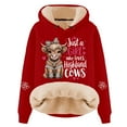 thumbnail image 1 of Hoodie for Women Highland Cattle Long Sleeve Sweatshirt Fall Casual Pullover Top, 1 of 3