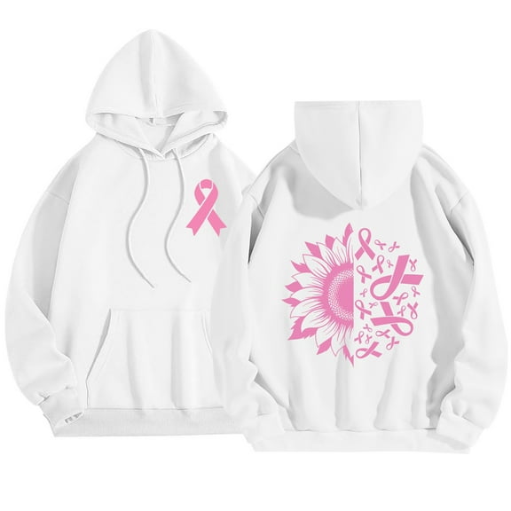 Hoodie for Women - Women's Long Sleeve Letter Graphic Oversized Hoodie Pullover Comfortable Casual Top,White