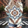 thumbnail image 1 of Hoodie for Women Southwestern Aztec Pattern Print Long Sleeve Pullover Hooded Sweatshirt Relaxed Fit Bohemian Style Casual Graphic Clothes Top, 1 of 5