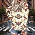 thumbnail image 1 of Hoodie for Women Southwestern Aztec Pattern Print Long Sleeve Pullover Hooded Sweatshirt Relaxed Fit Bohemian Style Casual Graphic Clothes Top, 1 of 5