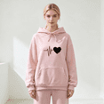 thumbnail image 1 of Hoodie for Women Plus Size Solid Color Long Sleeve Sweaters for Women Hooded Pocket Top Hooded Pullover Sweatshirts Blouse, 1 of 6