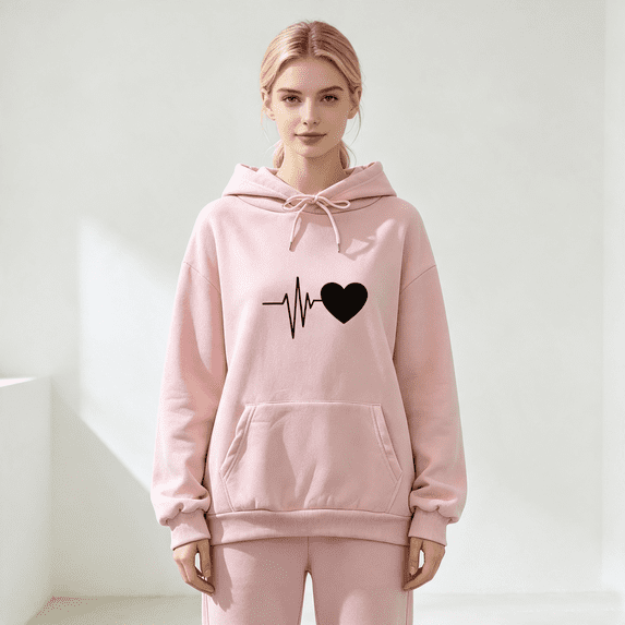 Hoodie for Women Plus Size Solid Color Long Sleeve Sweaters for Women Hooded Pocket Top Hooded Pullover Sweatshirts Blouse