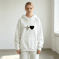 thumbnail image 1 of Hoodie for Women Plus Size Solid Color Long Sleeve Sweaters for Women Hooded Pocket Top Hooded Pullover Sweatshirts Blouse, 1 of 6