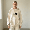 thumbnail image 1 of Hoodie for Women Plus Size Solid Color Long Sleeve Sweaters for Women Hooded Pocket Top Hooded Pullover Sweatshirts Blouse, 1 of 6