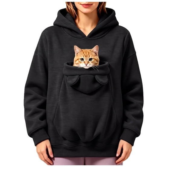Hoodie with Baby Pouch Dog Cat Hoodie Unisex Pet Pouch Hoodie,fall Soft Kangaroo Pullover Sweatshirt Dog Carrier Sweatshirt