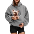 thumbnail image 1 of Hoodie with Cat Dog Pouch Pet Carrier Hoodies Kangaroo Pocket Hooded Sweatshirts for Puppy Kitten Holder, 1 of 5