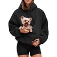 thumbnail image 1 of Hoodie with Cat Dog Pouch Pet Carrier Hoodies Kangaroo Pocket Hooded Sweatshirts for Puppy Kitten Holder, 1 of 6