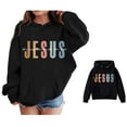 thumbnail image 1 of Hoodies Boys City Name Letter Print Black Hoodie Casual Long Sleeve Classic Hoodie Warm Fall Winter Clothes Size 11-12 Years Girls Clothes, 1 of 5