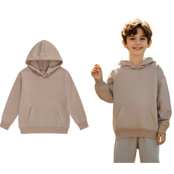 Hoodies Boys Khaki Hoodie Casual Long Sleeve Sweatshirts Jackets Winter Clothes r Girls Clothes 7-8 Years Boys Girls Fashion