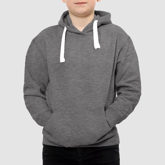 Hoodies for Boys Kids Grey Hooded Casual Long Sleeve Hoodie Sweatershirt Pullover Fall Winter Clothes Little Girls Clothes Size 13-14 Years Boys Girls Fashion