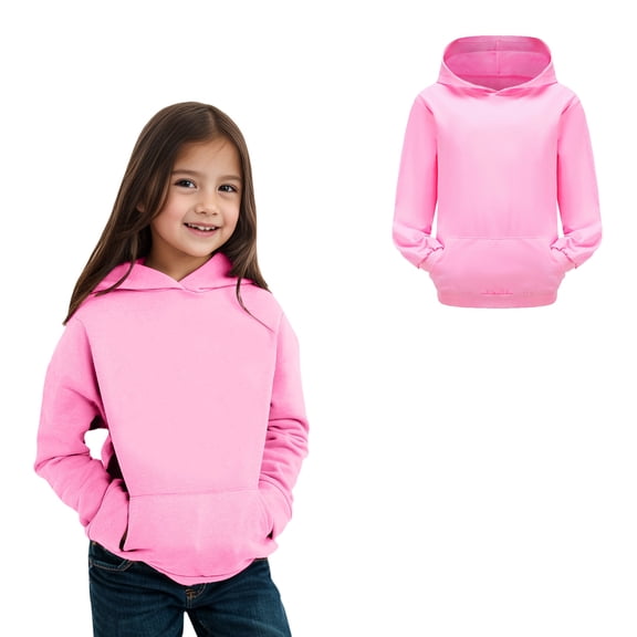 Hoodies Boys Pink Hoodie Long Sleeve Pullover Tops Warm Fall Winter Clothes Baby Girls Clothes 3T