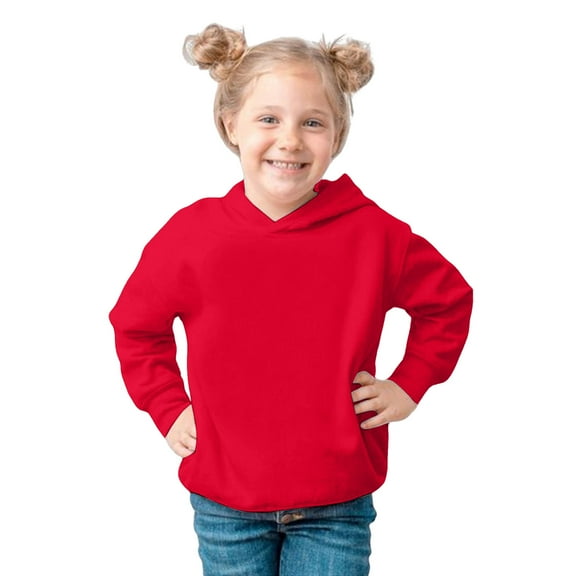 Hoodies Boys Toddler Red Hoodie Casual Long Sleeve Hoodie Sweatershirt Pullover Warm Fall Winter Clothes Little Girls Clothes 12-18 Months