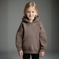 thumbnail image 1 of Hoodies Brown Hoodies Long Sleeve Lightweight Pullover Tops Loose Sweatshirt Warm Fall Winter Clothes 12-24 Months Toddler Girl Clothes Boys Girls Fashion, 1 of 7