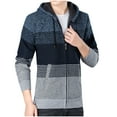 thumbnail image 1 of Hoodies Cardigan Sweaters for Men Fashion Knitted Hooded Sweater Casual Long Sleeve Fleece Lined Warm Jacket Coat, 1 of 6
