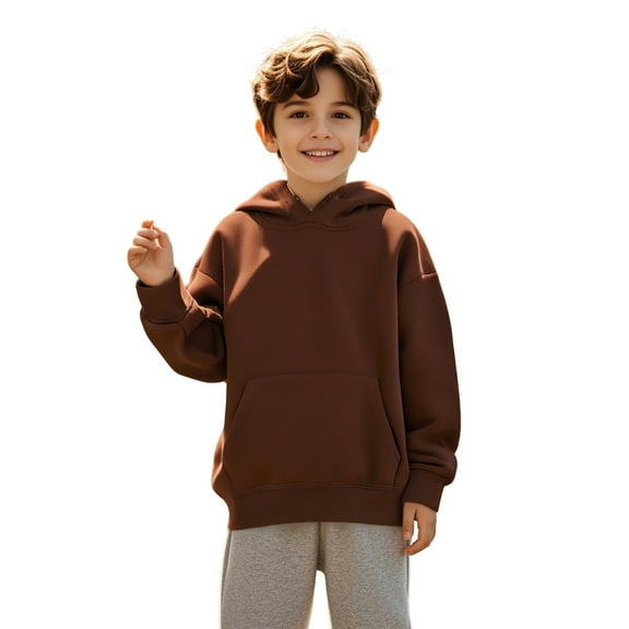Hoodies Coffee Hooded Casual Long Sleeve Hoodies Fall Winter Clothes Boy Clothes 4-5 Years Boys Girls Fashion