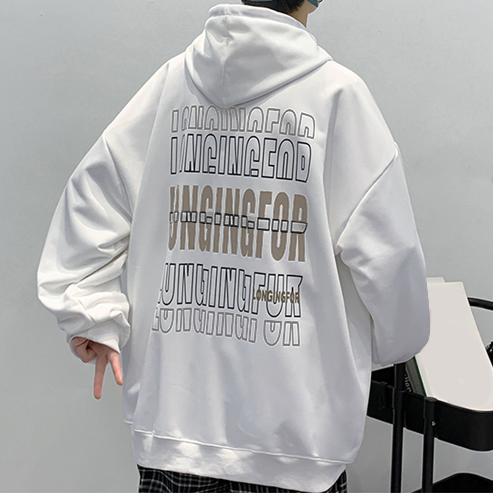 Hoodies Durable Comfortable Mens Black Hoodie Perfect Fit Thick Men s Hooded Sweatshirt Casual Fall and Winter Tops Long Sleeve Loose Pullover Simple