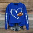 thumbnail image 1 of Hoodies Football Sweatshirts For Women Cute Baseball Graphic Print Crewneck Long Sleeve Shirts Fall Winter Pullover Sweatshirts, 1 of 1
