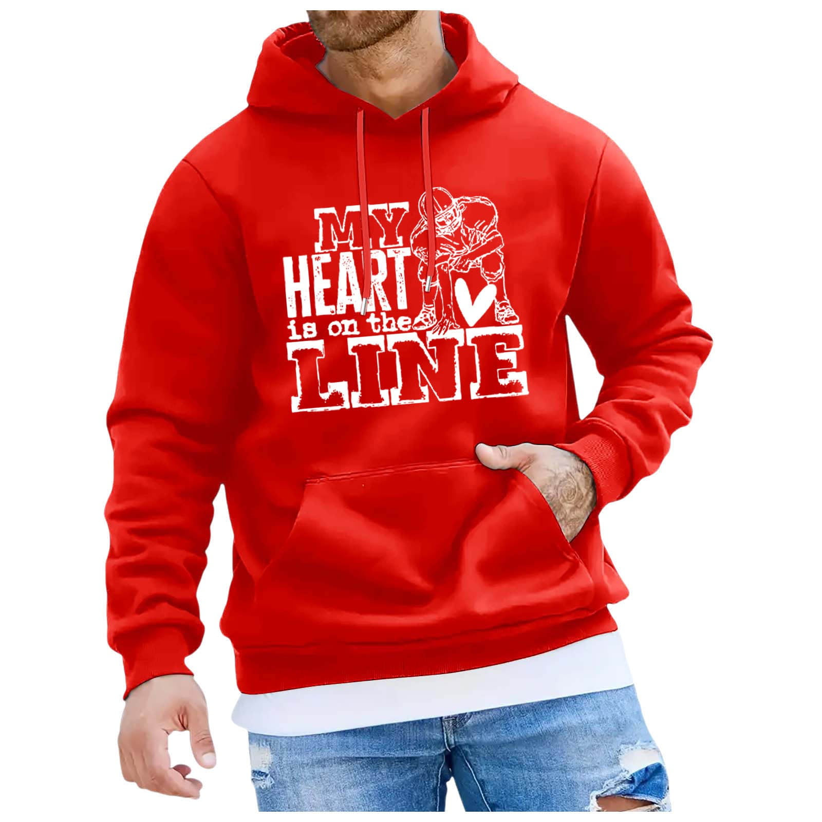 Hoodies For Men Graphic,Mens Shirt 4967 Pullover Casual Blouse Crewneck