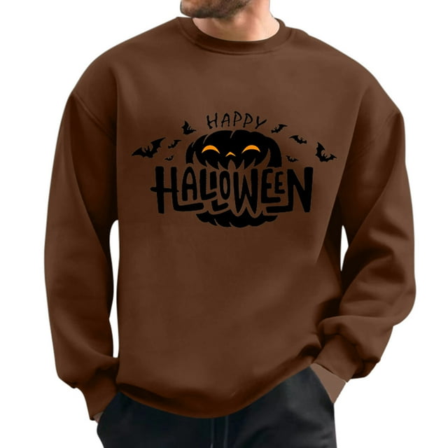Hoodies For Men Halloween Graphic Autumn Winter Tops Themed Hoodless