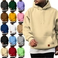 thumbnail image 1 of Hoodies For Men Pullover Long Sleeve hooded With Big Pockets Solid Color Sweatshirt Workout, Travel, Lounge,and Jogging Shirt for Men, 1 of 5