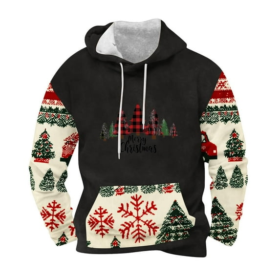 Hoodies For Men Pullover Packable Rain Hoodie With Hood Casual Blazer Slim Fit Hoodies Cardigan Puffer Hoodie Light Weight Christmas Sweater